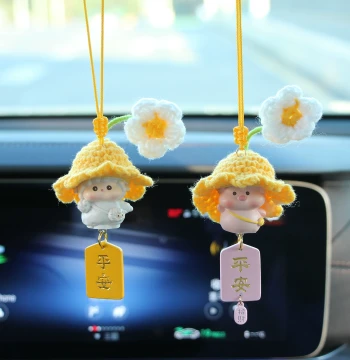 Creative Car Hanging Ornaments Twelve Chinese Zodiac Rearview Mirror Pendants Interior Decorative Gifts