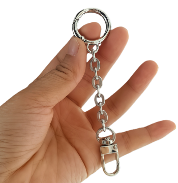 Small Pendant Chain 7mm Doll Pendant Chain Metal Clasp Light Gold Double Ring Plush Toy Chain Accessories