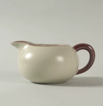 Clearance Beige Ru Kiln Crackle Glaze Tea Sea Household Tea Set Fairness Cup Chinese Style Two-Tone Tea Divider Ru Porcelain Kung Fu Fair Cup