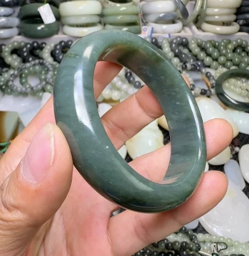Hetian Jade Shazao Qing Seed Material 54.2mm 72.8g