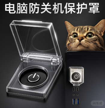 Computer Power Switch Dust Cover Protective Cap Anti-Cat Step Child Safety Button PC Host Elevator Key Cover Anti-Accidental Touch