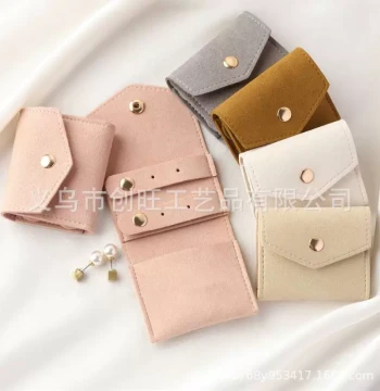 Ready Stock Factory Direct Korean Style Stud Earrings and Jewelry Bags, Portable Mini Velvet Ring Pouch for Jewelry Accessories