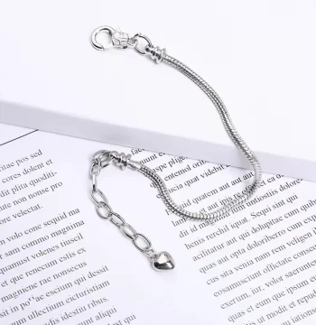 Pan Family Snake Bone Bracelet Stainless Titanium Steel DIY Universal Chain Jewelry Bead Accessories Adjustable Color-Keeping Bracelet Making