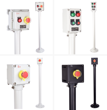 Explosion-Proof Operation Column Emergency Stop Button Switch Box Knob Local Control Box Anti-Corrosion Vertical Stainless Steel Pole
