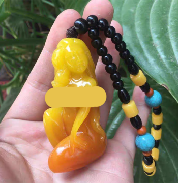 Yellow Dragon Jade Beauty Female Body Hand Piece Imitation Raw Stone Play Jade Lady Bathing Meet Noble Person Hand Piece