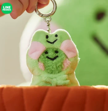 LINE FRIENDS Lenini Winter Series Rainbow Plush Bag Charm