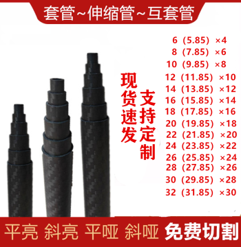 3K Carbon Fiber Telescopic Tubes – Interlocking Sleeves from 6mm to 32mm Diameter, Round Pipes for RC Aircraft and Drone Accessories