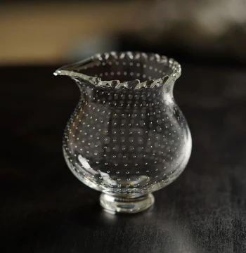 Xiaoqian Shanfang Starry Fortune Bag Glass Gongdao Cup, Premium Thickened Heat-Resistant Handmade Tea Serving Pitcher with High Aesthetic Value
