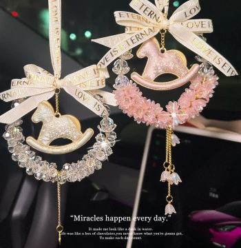 2026 New Model Immediate Wealth Car Hanging Ornament Song Brocade Car Hanging Rearview Mirror Pendant Safety Ornament Interior Decoration