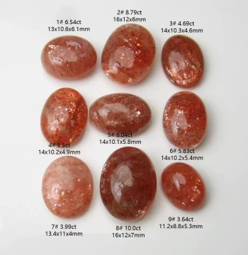 Natural Sunstone Loose Stone Colorful Cabochon 14X10