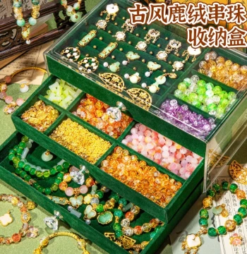 Vintage Beading Gift Box Set for Girls - DIY Bracelet Making Jewelry Materials, Kids' Toys, Birthday Gifts