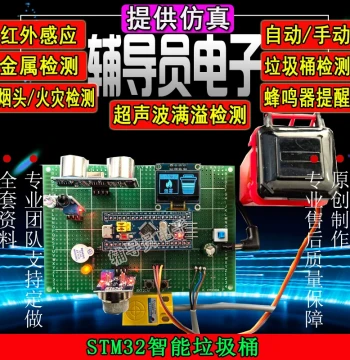 Based on STM32 Microcontroller Smart Trash Can Garbage Classification Smoke Detection Alarm System Finished DIY