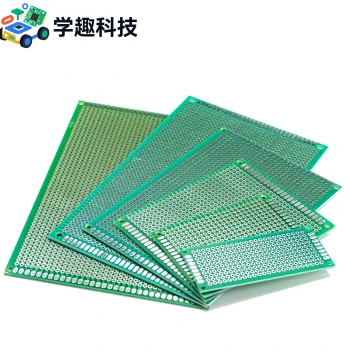 Single-Sided Fiberglass PCB, Green Solder Mask, Tin-Sprayed for Experimental Welding, Perf Boards in 5*7, 7*9, 8*12, 9*15 Sizes