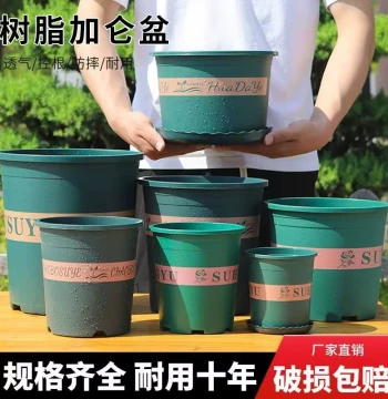 Plastic Resin Flower Pot for Home Use: Suitable for Succulents and Pothos, Large Gallon Planter, Thickened, Breathable, Durable for Balcony and Desktop Planting