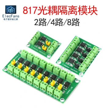 2/4/8-Channel Voltage Isolation Board PC817 Optocoupler Voltage Control Adapter Driver Module Photoelectric Isolator