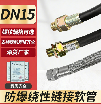 BNG Rubber PV Stainless Steel DN15 Explosion-Proof Flexible Hose Braided Conduit 4/6 Inch Flexible Wiring Conduit