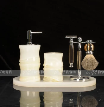 WU WUXIWU New Chinese Style Model Room Sales Office Hotel Bamboo Jade Washbasin Bathroom Tray Restroom