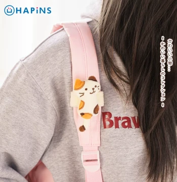 Japan HAPiNS Girls' Gift Schoolbag Shoulder Strap Hanging Doll Plush Toy, Canvas Bag & Car Seatbelt Decoration