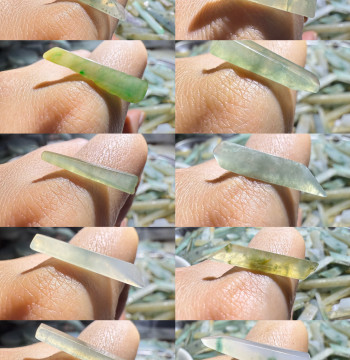 O861-880 Small Ice Strip, One Piece per Image, Natural Myanmar Jadeite Type A Scrap Material, Authentic Guarantee, Triple Compensation for Fakes