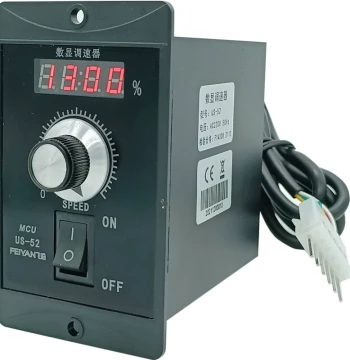 US-52 AC Motor Speed Controller with Digital Display, Forward/Reverse Motor Control Lever for Single-Phase Water Pumps
