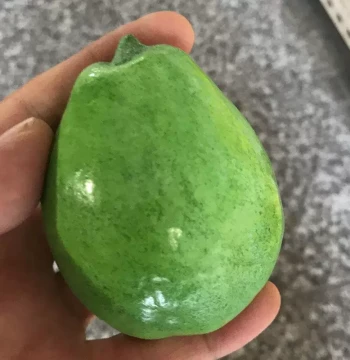 High-End Natural Jade Exquisitely Carved Incense Burner. Realistic Fruit Ornaments: Banana, Pear, and Orange. Home Decor Display and Ornamental Rare Stone.