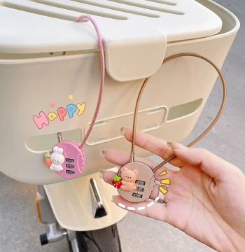 Anti-Theft Password Lock for Aima and Yadea E-Bike Baskets - Cute Electric Bike and Bicycle Basket Lock