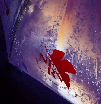 In Stock bilibili Neon Genesis Evangelion Collaborative EVA Umbrella, Laser Reflective Long Handle Ultra-Protective Foldable