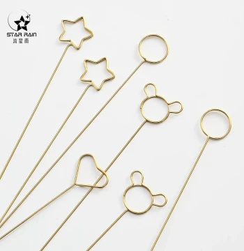 Meteor Shower Metal Card Clip Bouquet Greeting Card Insert Pick Clip Flower Stem Fixing Clip Floral Materials Supplies