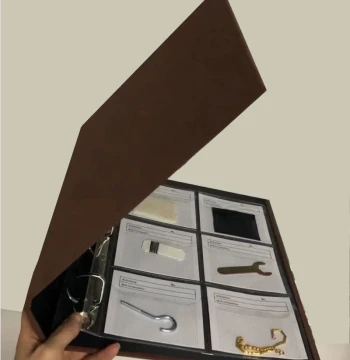 9-Compartment PVC Sample Book 6-Compartment Transparent Sample 4-Compartment 9-Compartment Fabric Leather Color Card Book Hardware Electronics Storage Book