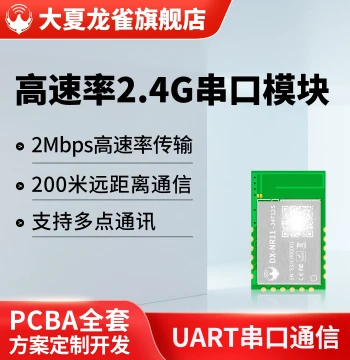 Daxia Longque 2.4G Serial Module: Wireless Transceiver Si24R1 Compatible with nRF24L01+, Receiver/Transmitter NR11
