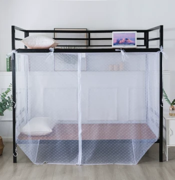 2026 New Zipper Mosquito Net for Student Dormitory Bunk Beds Single Bed 90cm Dust-Proof Top Thickened Dense Household Use