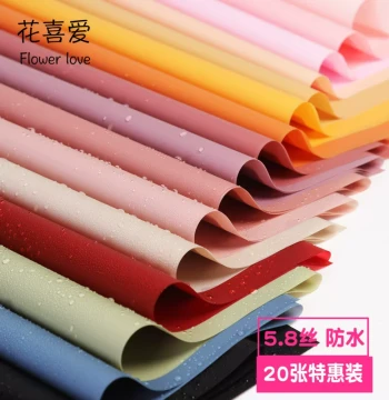 Huaxiai Korean Tissue Paper Matte Waterproof Solid Color Wrapping Paper for Florists, Holiday Rose Bouquet Packaging
