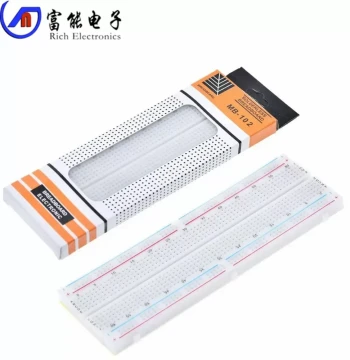 MB-102 Breadboard, White Prototype Board, Circuit Board, Experimental Board, Universal Board, 165×55×10mm