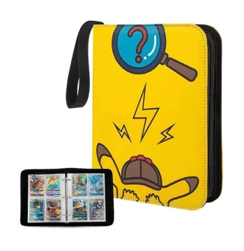 Pokemon Collection Storage Album with Zipper - Four Nine-Grid Design for Star-Chasing Cards, Baby Gift