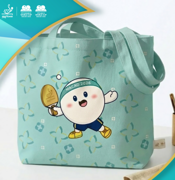 New Product 2026 Macao International Table Tennis Federation Men's and Women's World Cup Licensed Canvas Bag