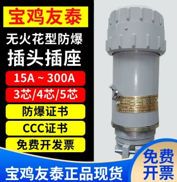 Baoji Youtai Explosion-Proof Plug and Socket Non-Sparking Type Three-Phase 4/5-Pole Aviation Connector YT/GZ