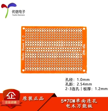 2-3 Hole Connected Phenolic Universal Board, 5*7CM, 2.54MM Pitch, Perf Board for Circuit Experiments