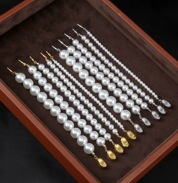 Swarovski-Style Pearl Extension Chain with Ingot Clasp - Magic Extender Clasp for DIY Accessories, Tail Chain Connector