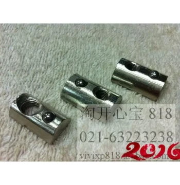 Elastic Nut T-Type Spring Leaf Slider Nut Type 40 40T Specialized for Aluminum Profiles M4-5-6-8