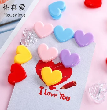 Huaxiai Internet Famous Heart Clip Dopamine Colorful Clip Bouquet Decoration Material Flower Shop Handmade DIY Gift