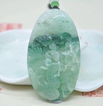 [Collectible Unique Jade] Nanyang Jade Dushan Jade, One of the Four Famous Jades, Old Material Ice Species Water-Transparent Sky Blue Unique Jade Pendant