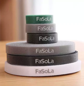 Japanese Magic Tape Cable Ties with Hook and Loop Fasteners for Data Cables and Wires, Self-Adhesive Wire Organizers and Storage Strips