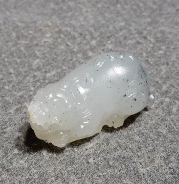 Fangyan Hetian Jade Massive Deal Xinjiang Premium Specialty Aged Mature Buttery Blue-and-White Seed Material Cleverly Carved 3D Pixiu Pendant h2
