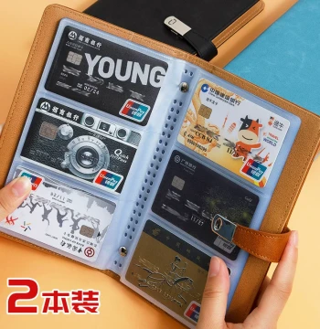 FARAMON Large Capacity Portable Card Holder Business Card Album Card Book Card Collection Notebook Credit Card Korean Style New Package Train Ticket Collector Storage Portable Business Collection Album
