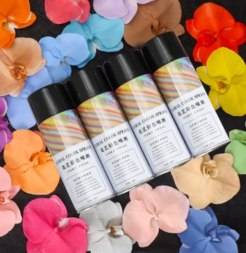 Floral Spray Paint for Fresh Flowers, Dye for Flower Shops, DIY Materials, Plum Sauce & Crushed Ice Blue Colorants