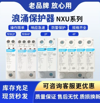 Chint Power Lightning Arrester Surge Protector NXU-II G2P3P4P 40KA/100KA Narrow Body I+II 12.5