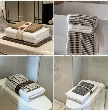 Hotel Model Room Towel and Bath Towel Set, Bathroom Countertop, Bathtub Cabinet, Toilet Top Soft Decoration Ornaments
