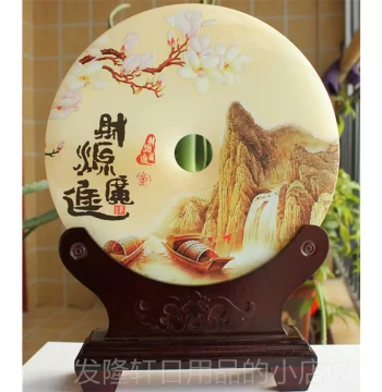 Premium Natural Jade Guan Ping An Kou Ornament – Housewarming Gift for Office, Wine Cabinet, Living Room, or Entryway Display
