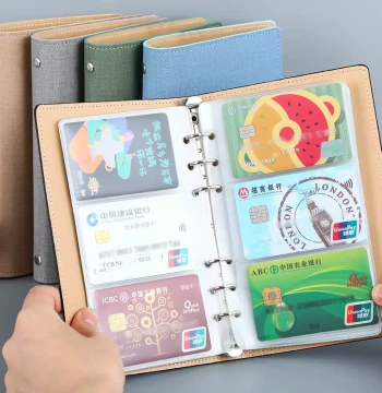 Premium Business Card Holder Album, Card Case for Membership Cards, Credit Cards, and Bank Cards, Portable Large-Capacity Slim Organizer