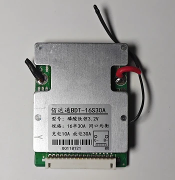 LiFePO4 16-Series 48V 30A Disassembled Protection Board with Balancing and Temperature Control for Electric Vehicle Lithium Batteries